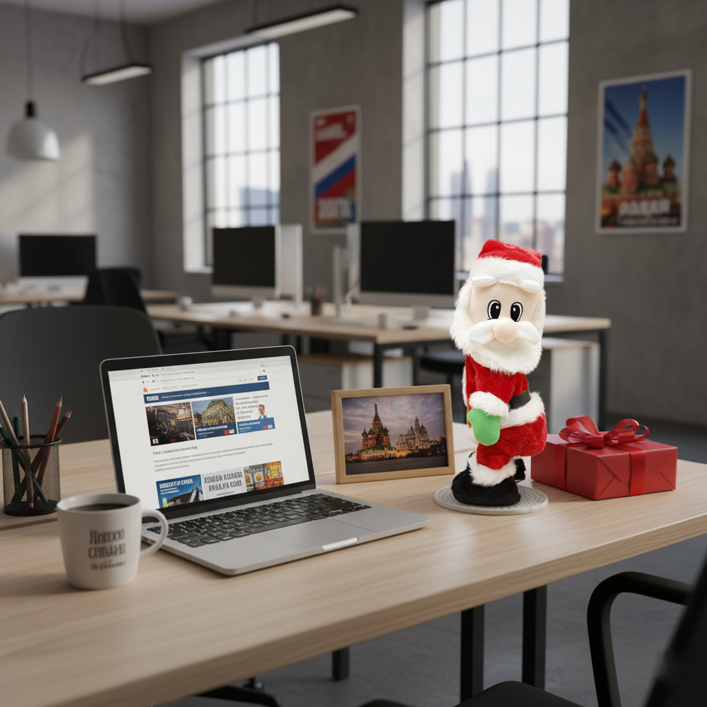 Идеальный подарок для «Тайного Санты» на офисном столе.